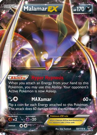 XY Phantom Forces 058/119 Malamar EX - Holofoil - Ultra Rare