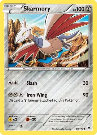 XY Phantom Forces 059 Skarmory - Reverse Holofoil - Common