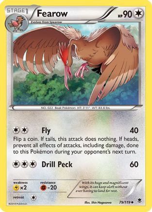 XY Phantom Forces 079 Fearow - Reverse Holofoil - Uncommon