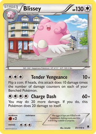 XY Phantom Forces 081 Blissey - Reverse Holofoil - Rare