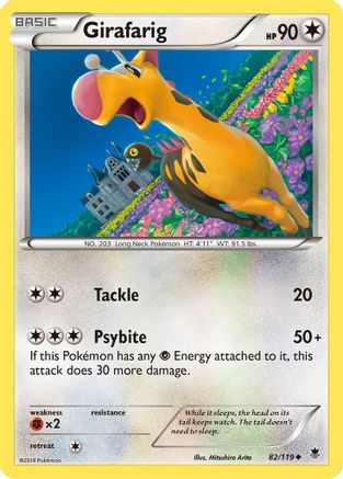 XY Phantom Forces 082 Girafarig - Reverse Holofoil - Uncommon