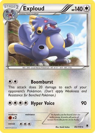 XY Phantom Forces 085 Exploud - Rare