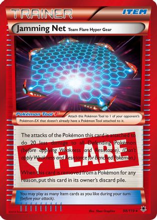XY Phantom Forces 098/119 Jamming Net - Holofoil - Holo Rare