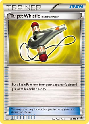 XY Phantom Forces 106/119 Target Whistle - Reverse Holofoil - Uncommon