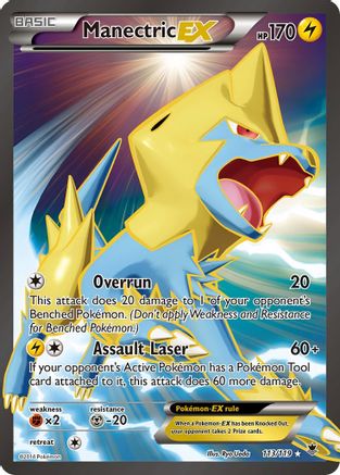XY Phantom Forces 113/119 Manectric EX (113 Full Art) - Holofoil - Ultra Rare
