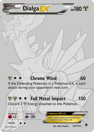 XY Phantom Forces 122 Dialga EX (122 Secret Rare) - Holofoil - Secret Rare
