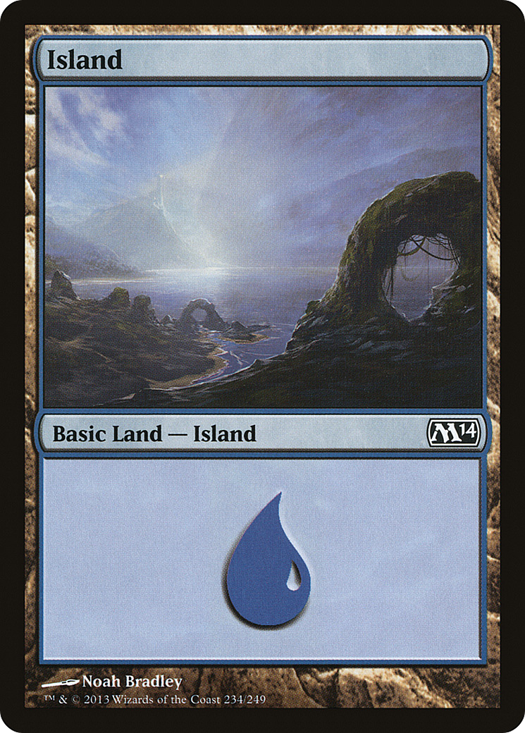 Magic 2014 - (M14-234) - Island (234) Foil
