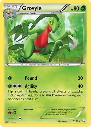 XY Primal Clash 007/160 Grovyle - Uncommon