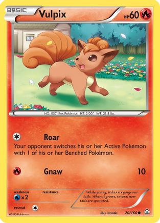 XY Primal Clash 020/160 Vulpix - Reverse Holofoil - Common
