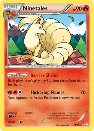 XY Primal Clash 021/160 Ninetales - Rare
