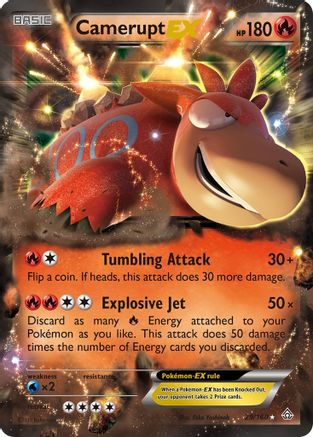 XY Primal Clash 029/160 Camerupt EX - Holofoil - Ultra Rare