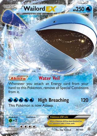 XY Primal Clash 038/160 Wailord EX - Holofoil - Ultra Rare