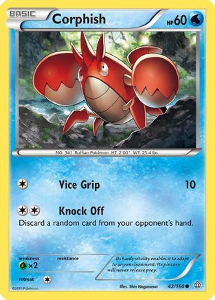 XY Primal Clash 042 Corphish - Reverse Holofoil - Common