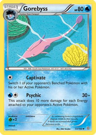 XY Primal Clash 051/160 Gorebyss - Reverse Holofoil - Uncommon