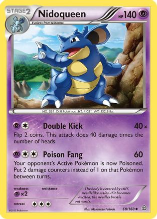 XY Primal Clash 068/160 Nidoqueen - Reverse Holofoil - Uncommon