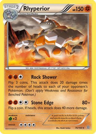 XY Primal Clash 076 Rhyperior - Rare