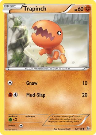 XY Primal Clash 082 Trapinch - Reverse Holofoil - Common