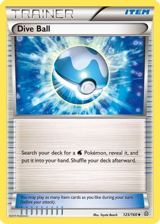 XY Primal Clash 125/160 Dive Ball - Uncommon
