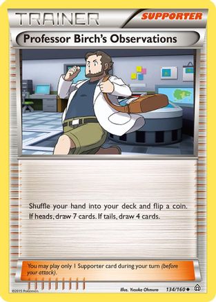 XY Primal Clash 134/160 Professor Birch's Observations - Reverse Holofoil - Uncommon
