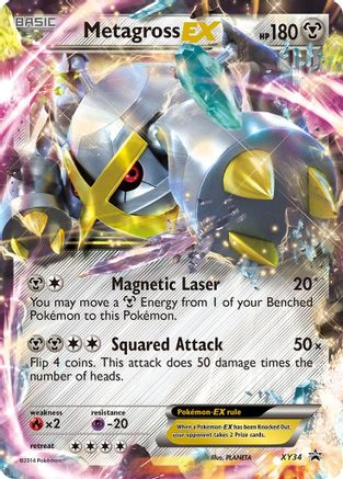 XY Promos XY34 Metagross EX (Shiny) - Holofoil - Promo