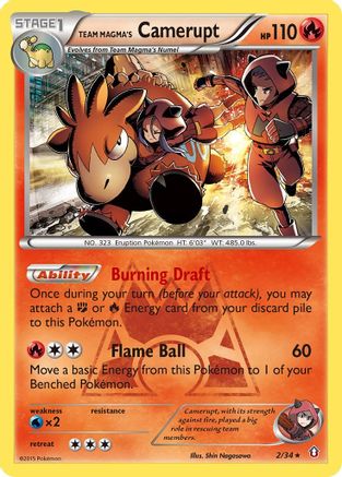 Double Crisis 002/34 Team Magma's Camerupt - Reverse Holofoil - Holo Rare