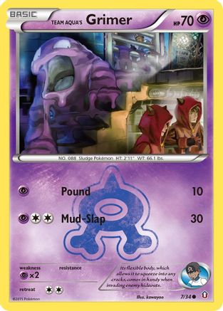 Double Crisis 007/34 Team Aqua's Grimer - Reverse Holofoil - Common