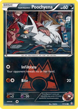 Double Crisis 017/34 Team Magma's Poochyena - Common