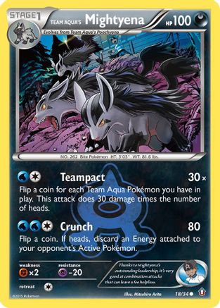 Double Crisis 018/34 Team Aqua's Mightyena - Common