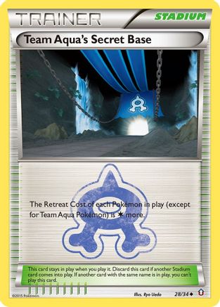 Double Crisis 028/34 Team Aqua's Secret Base - Reverse Holofoil - Uncommon