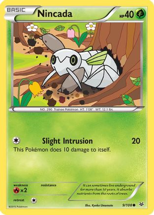 XY Roaring Skies 009/108 Nincada - Reverse Holofoil - Common