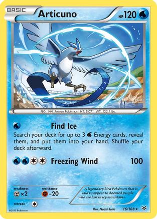 XY Roaring Skies 016/108 Articuno (16) - Reverse Holofoil - Rare