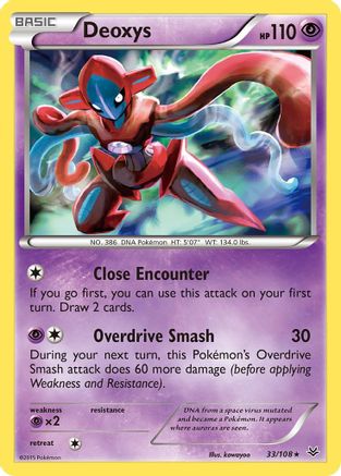 XY Roaring Skies 033/108 Deoxys - Holofoil - Holo Rare