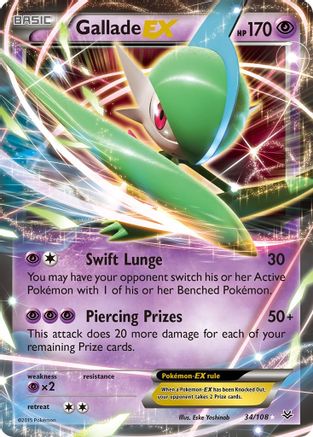 XY Roaring Skies 034/108 Gallade EX - Holofoil - Ultra Rare