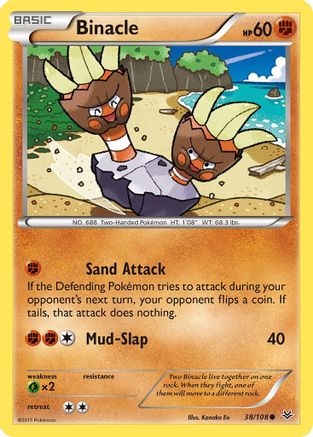 XY Roaring Skies 038/108 Binacle - Reverse Holofoil - Common