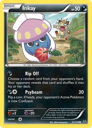 XY Roaring Skies 041/108 Inkay - Reverse Holofoil - Common