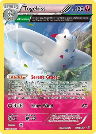 XY Roaring Skies 046/108 Togekiss (46 Delta) - Reverse Holofoil - Holo Rare