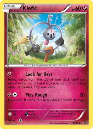 XY Roaring Skies 048/108 Klefki - Reverse Holofoil - Rare