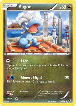 XY Roaring Skies 055/108 Bagon (55) - Reverse Holofoil - Common