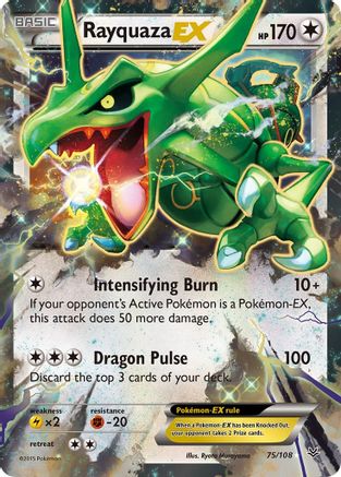 XY Roaring Skies 075/108 Rayquaza EX (75) - Holofoil - Ultra Rare