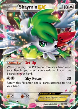 XY Roaring Skies 077/108 Shaymin EX - Holofoil - Ultra Rare