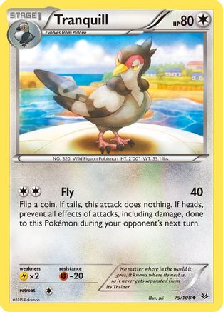XY Roaring Skies 079 Tranquill - Reverse Holofoil - Uncommon