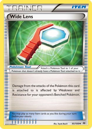 XY Roaring Skies 095 Wide Lens - Reverse Holofoil - Uncommon