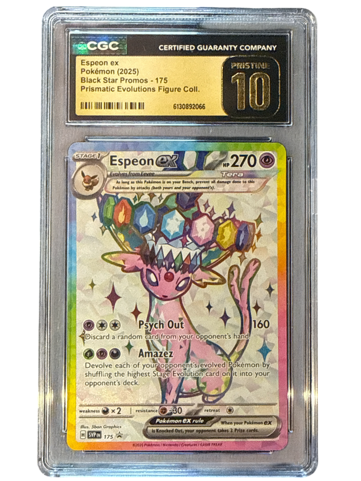SV Scarlet & Violet Promo Cards SVP 175 CGC10 PRISTINE #6130892066 Espeon ex - 175 - Holofoil - Promo