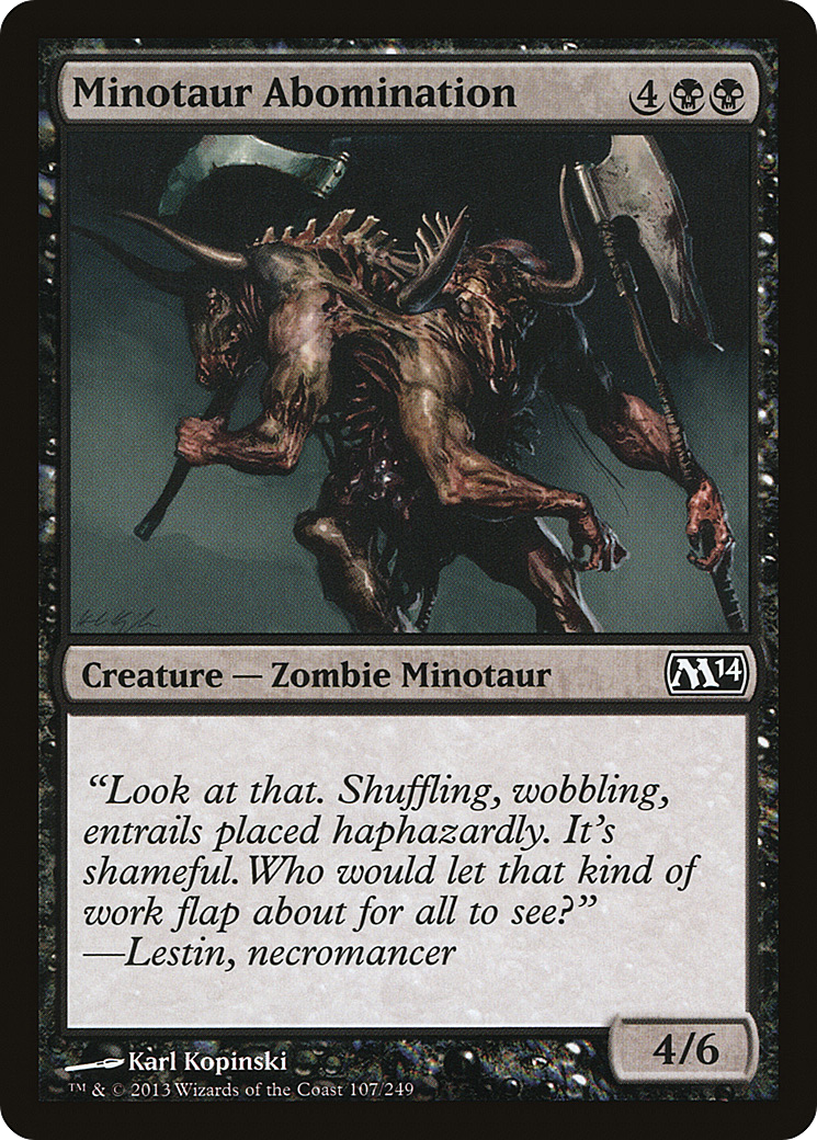 Magic 2014 - (M14-107) - Minotaur Abomination Foil