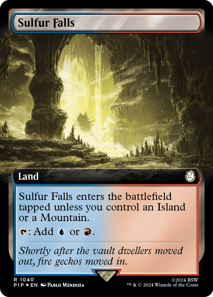 Fallout - (PIP-1040) - Sulfur Falls (Extended Art) (Surge Foil): (Extended Art) Foil