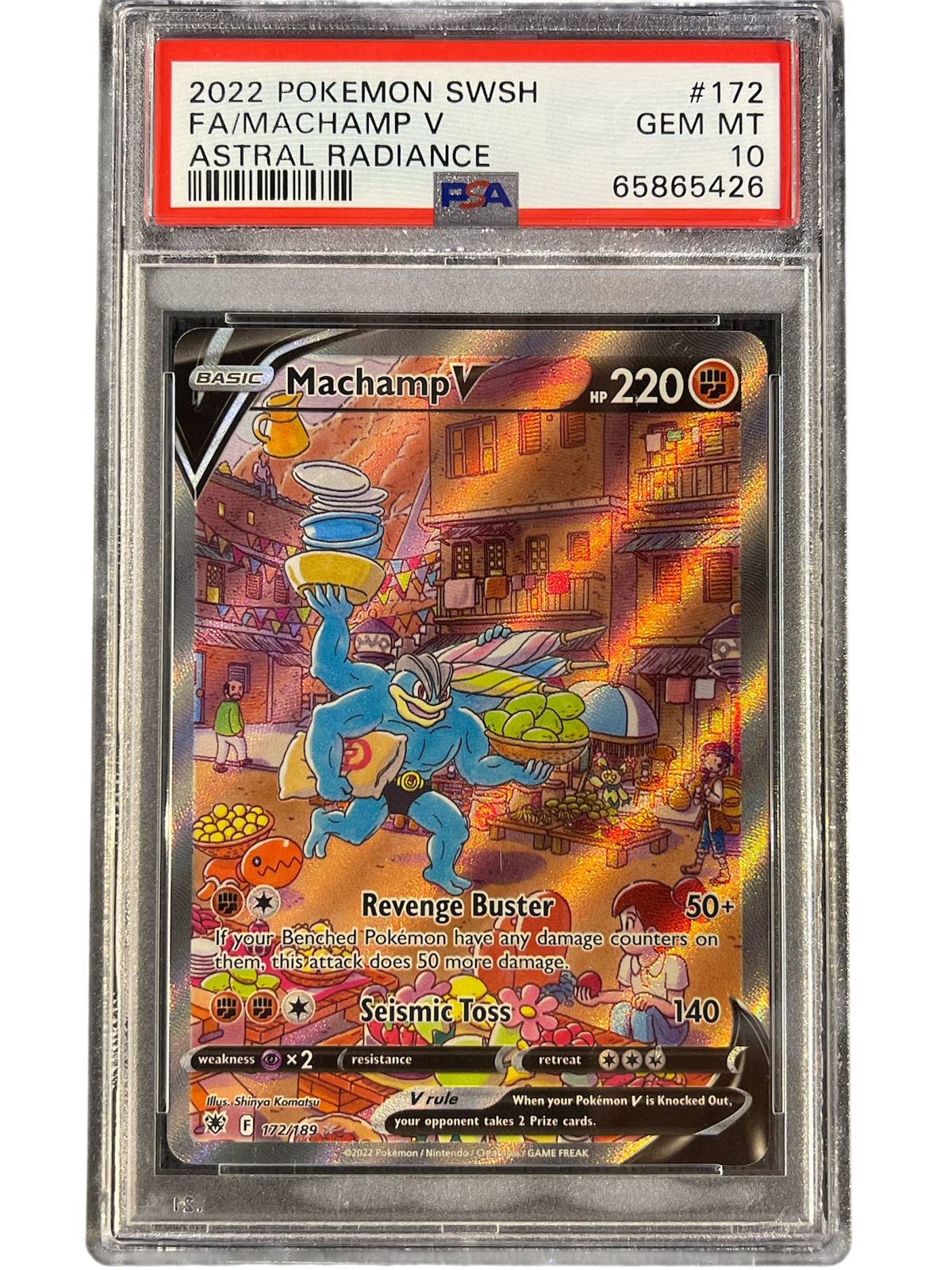 SWSH10 Astral Radiance 172/189 PSA10 #65865426 Machamp V (Alternate Full Art) - Holofoil - Ultra Rare