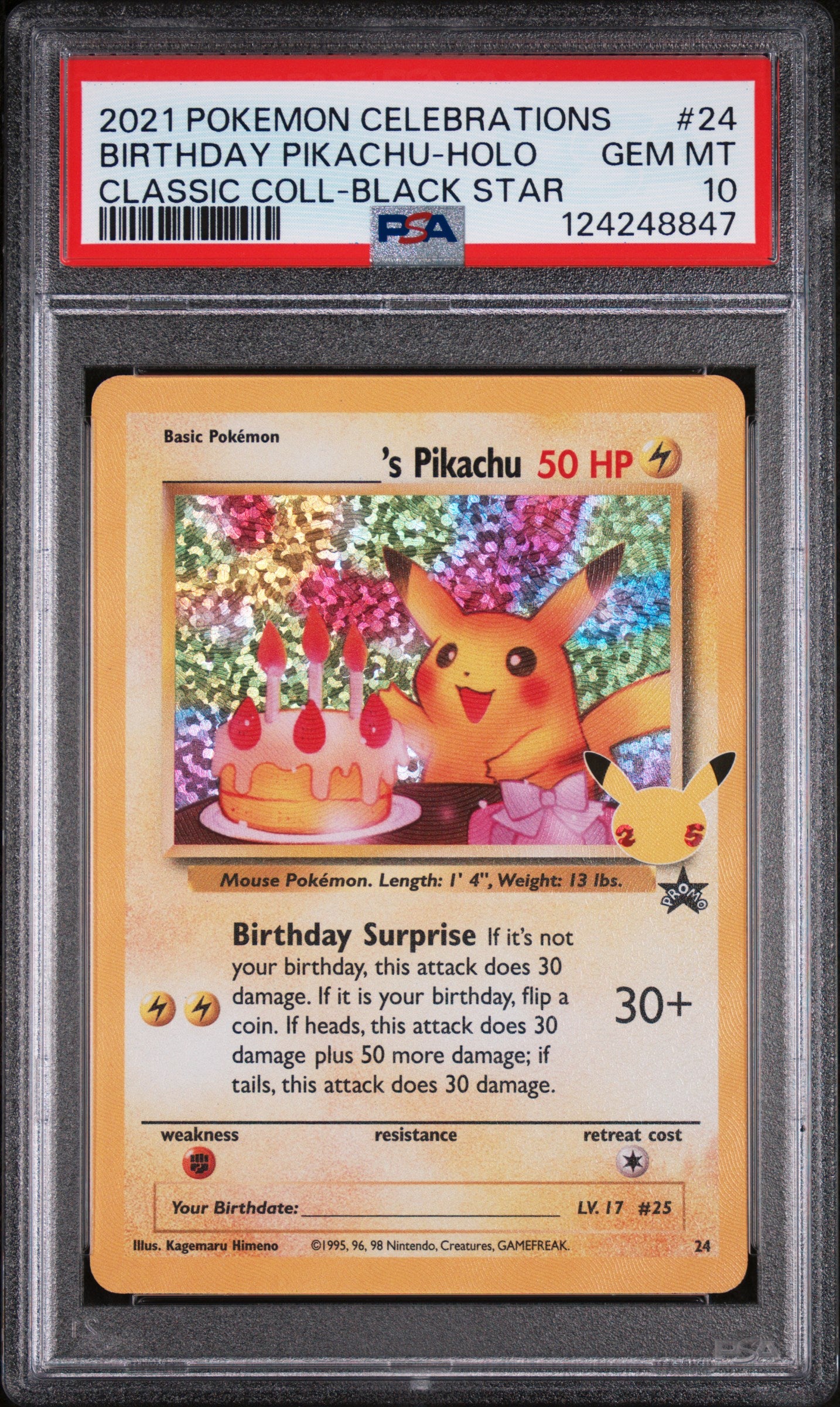 Celebrations Classic Collection 024/53 PSA10 #124248847 ______'s Pikachu - Holofoil - Classic Collection