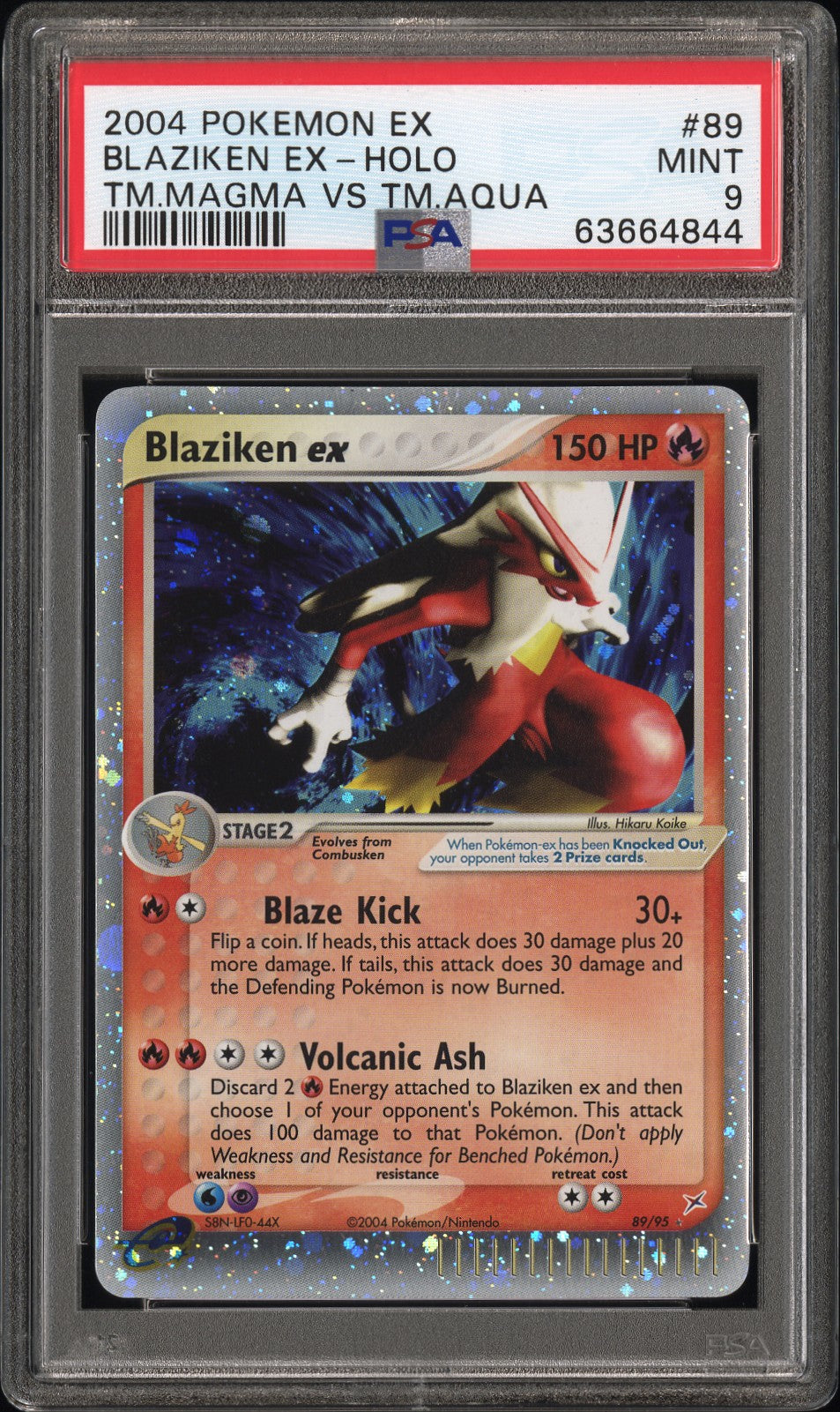 Team Magma vs Team Aqua 089 PSA9 #63664844 Blaziken ex - Holofoil - Ultra Rare