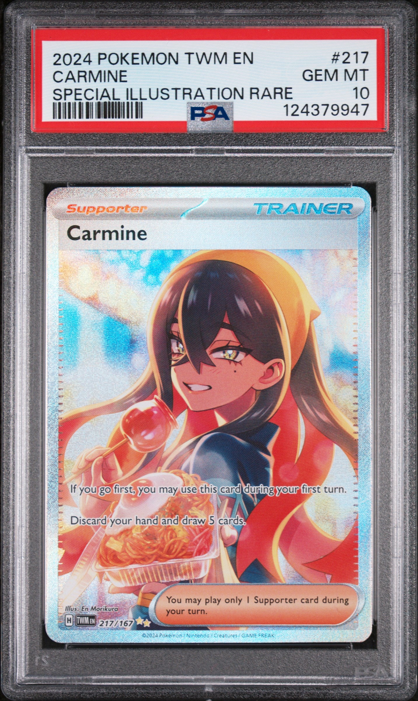 SV06 Twilight Masquerade 217/167 PSA10 #124379947 Carmine - Holofoil - Special Illustration Rare