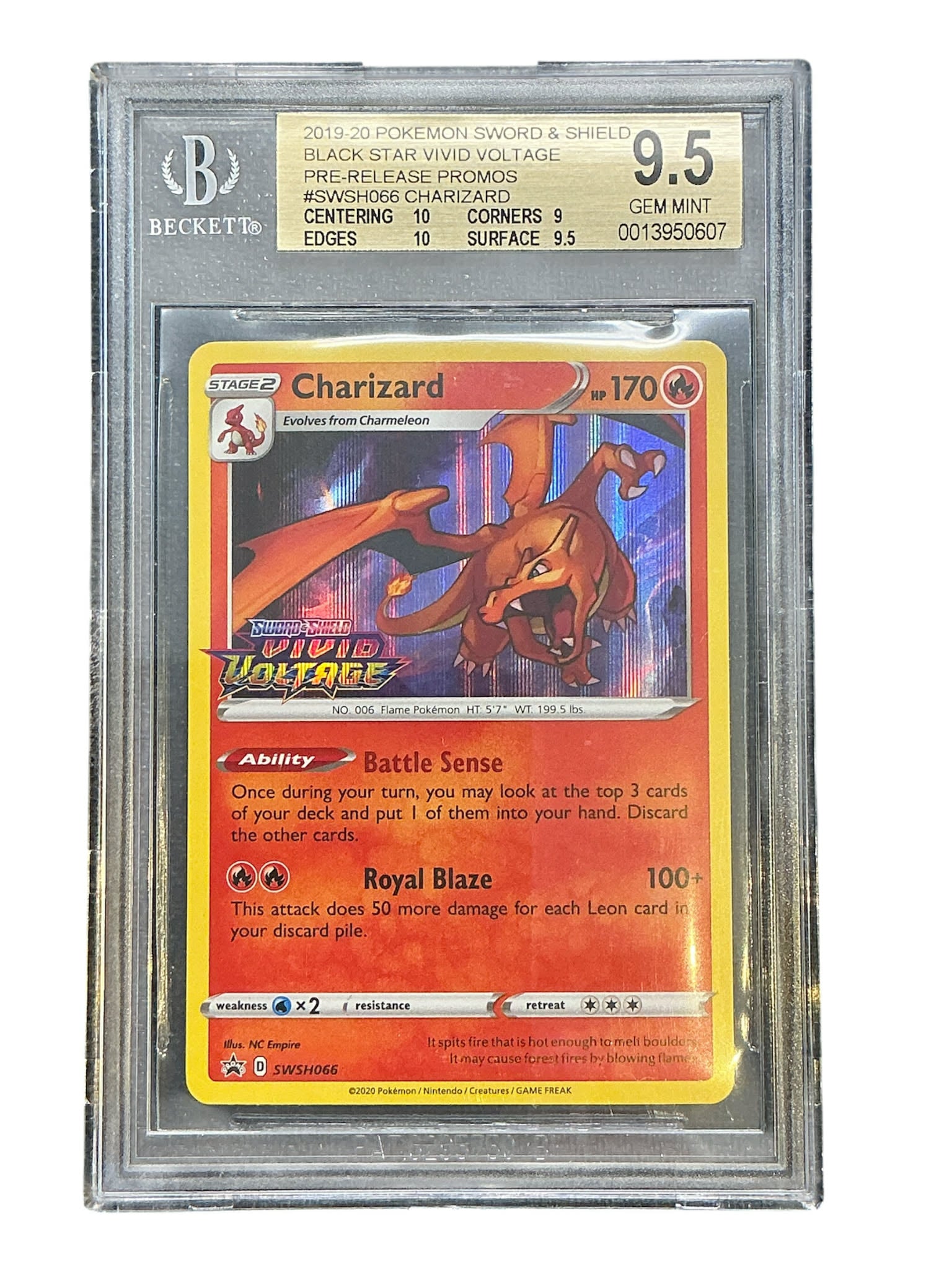 SWSH Sword & Shield Promo Cards SWSH066 BGS 9.5 #0013950607 Charizard - Holofoil - Promo